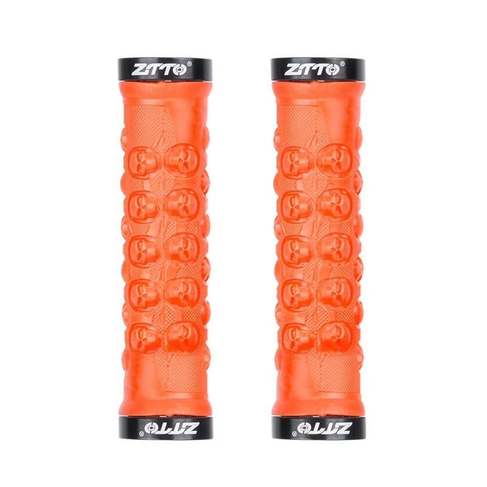 1 Pair MTB Handlebar Grips TPR Rubber Lock on Anti-slip Grips