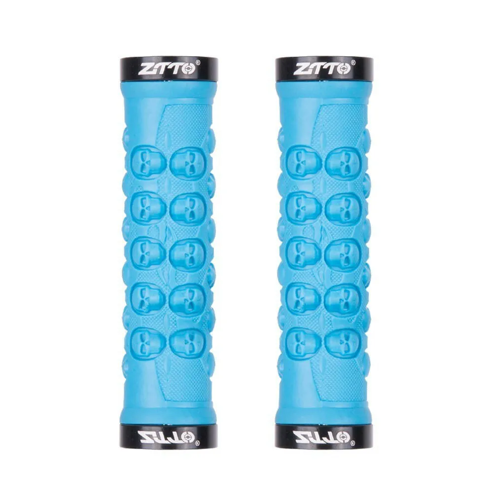 1 Pair MTB Handlebar Grips TPR Rubber Lock on Anti-slip Grips