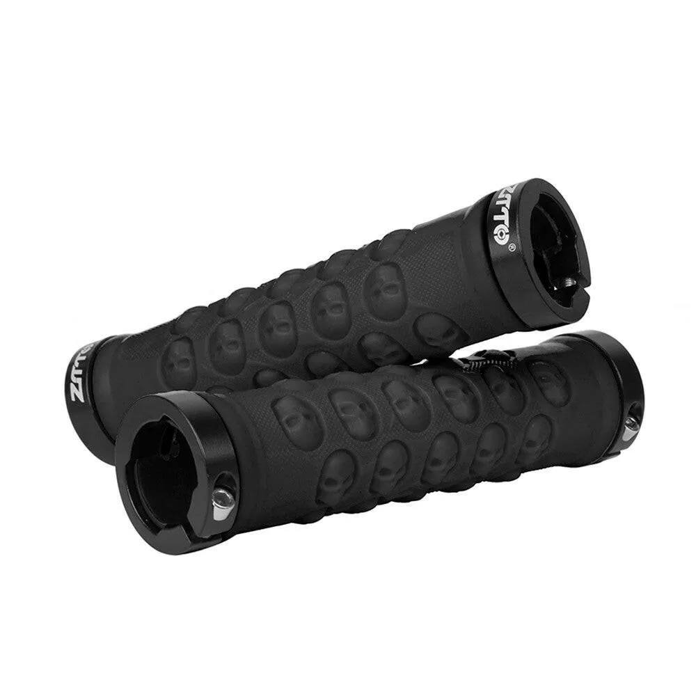 1 Pair MTB Handlebar Grips TPR Rubber Lock on Anti-slip Grips