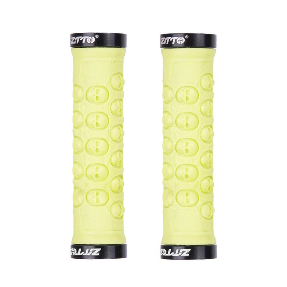 1 Pair MTB Handlebar Grips TPR Rubber Lock on Anti-slip Grips