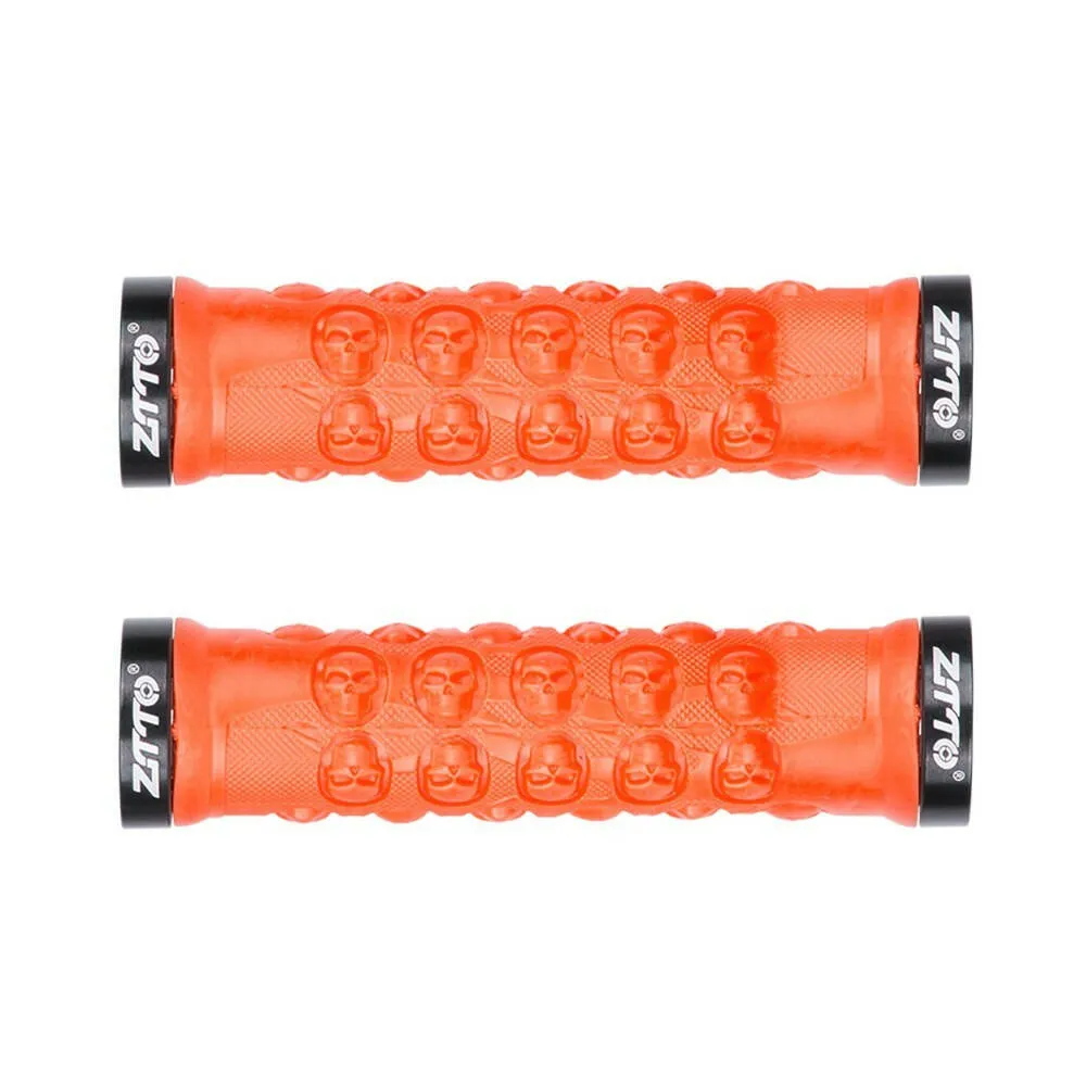 1 Pair MTB Handlebar Grips TPR Rubber Lock on Anti-slip Grips