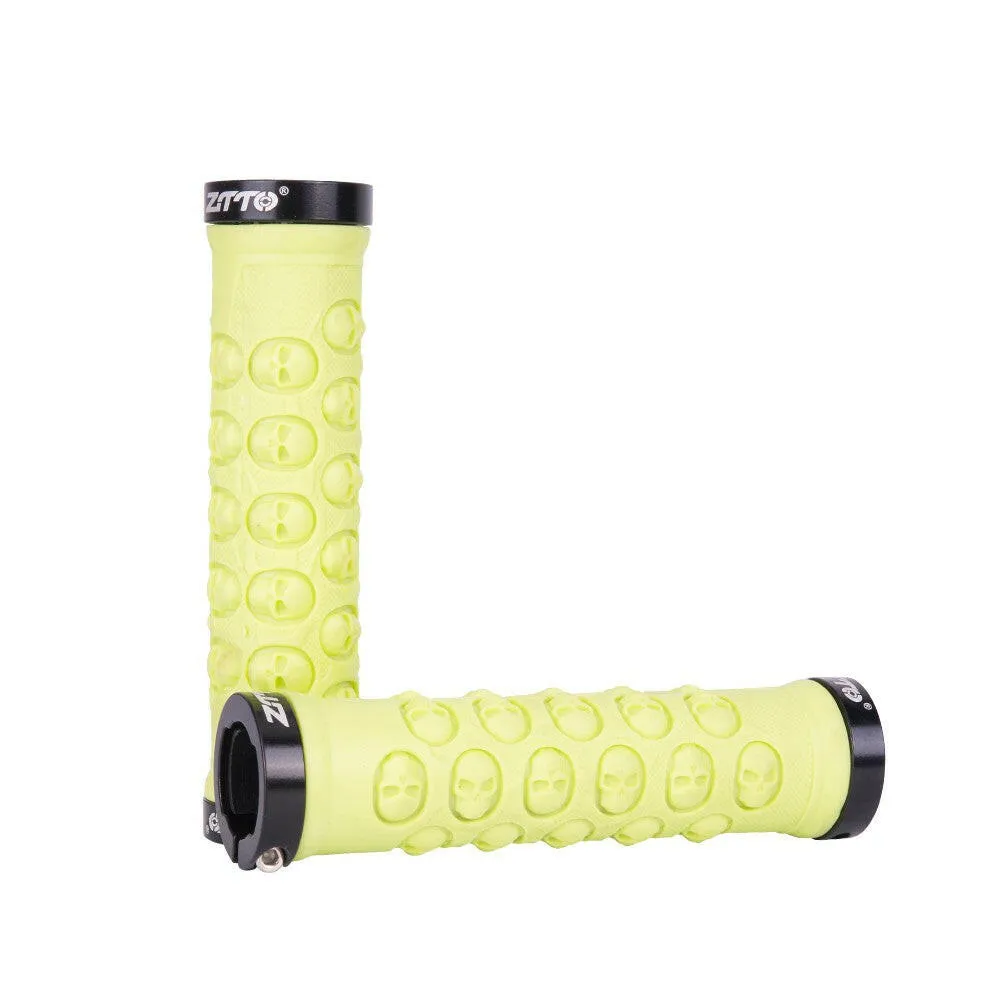 1 Pair MTB Handlebar Grips TPR Rubber Lock on Anti-slip Grips