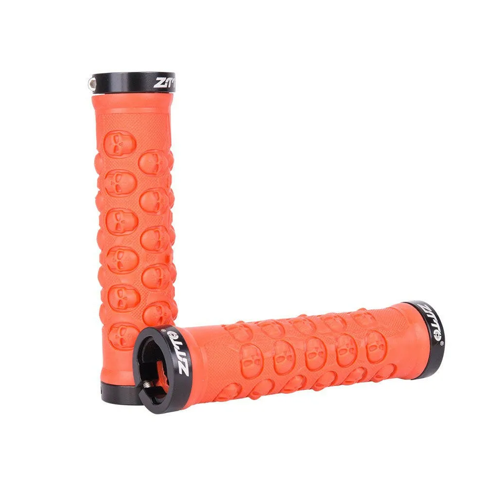 1 Pair MTB Handlebar Grips TPR Rubber Lock on Anti-slip Grips