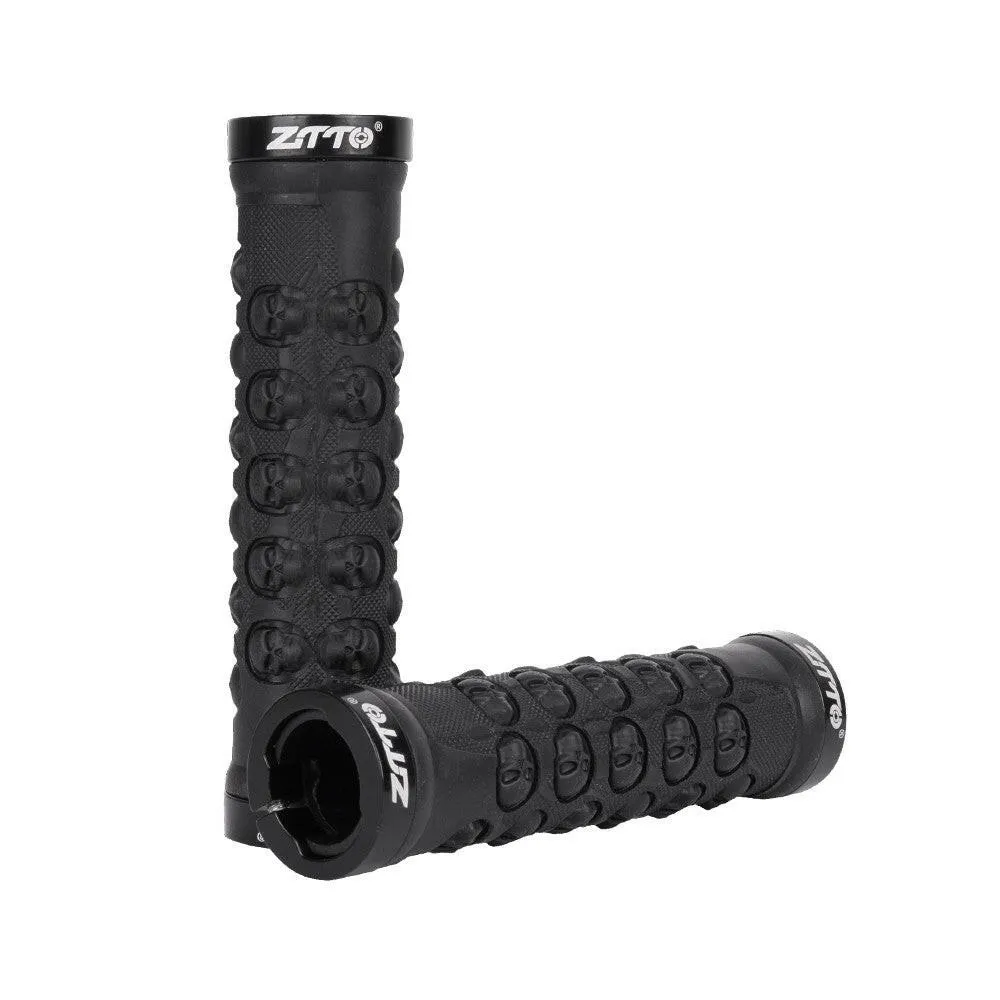 1 Pair MTB Handlebar Grips TPR Rubber Lock on Anti-slip Grips