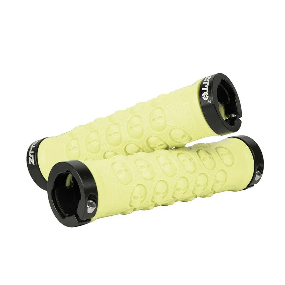 1 Pair MTB Handlebar Grips TPR Rubber Lock on Anti-slip Grips