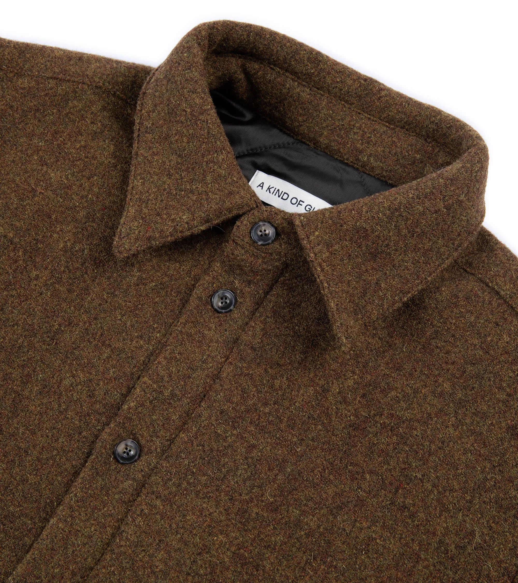 A Kind of Guise Marani Wool Overshirt: Armadillo Brown