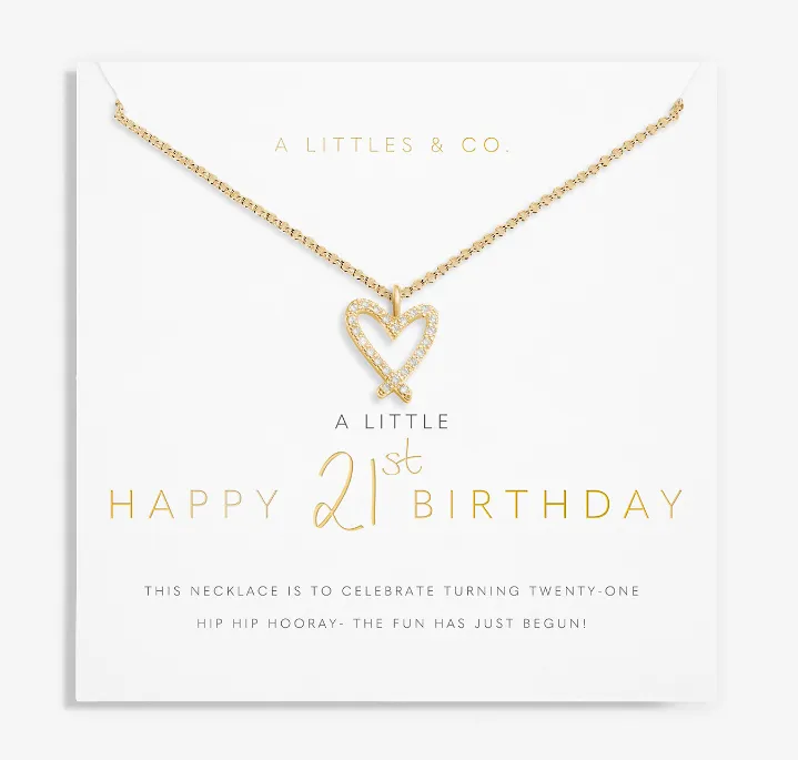 A Little Happy 21st Birthday Necklace