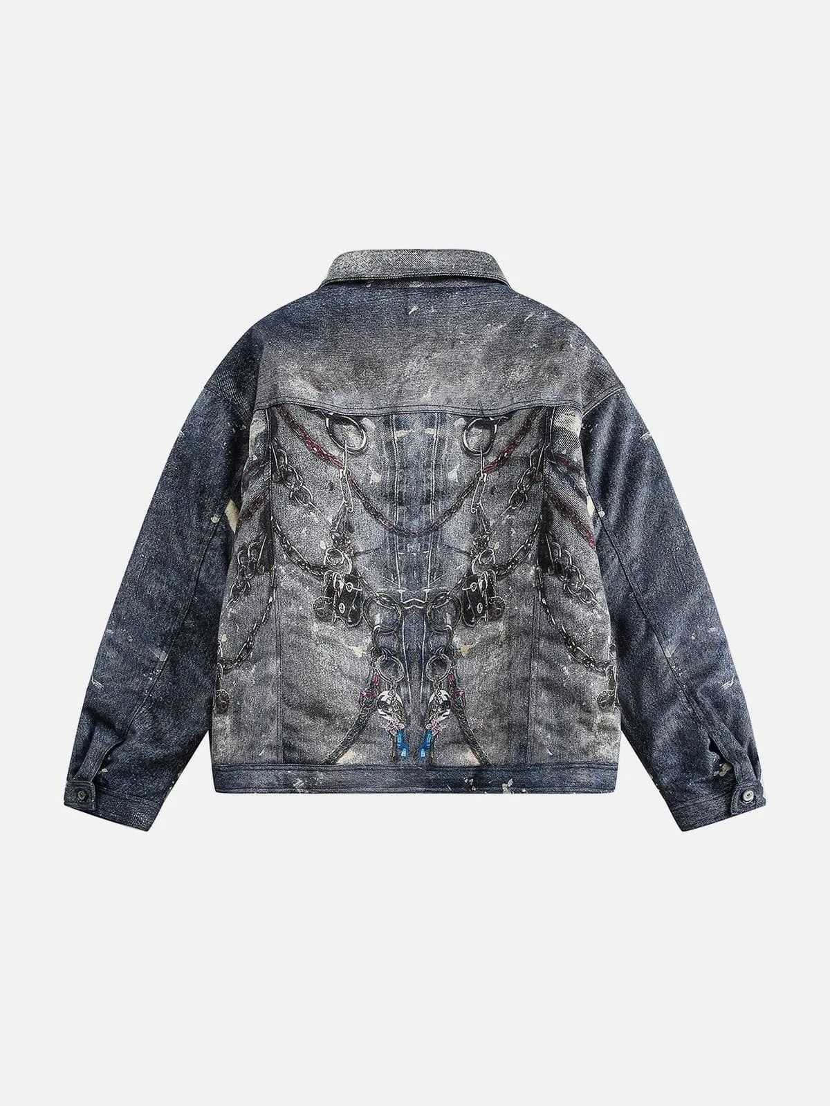 Aelfric Eden 3D Chain Print Denim Coat