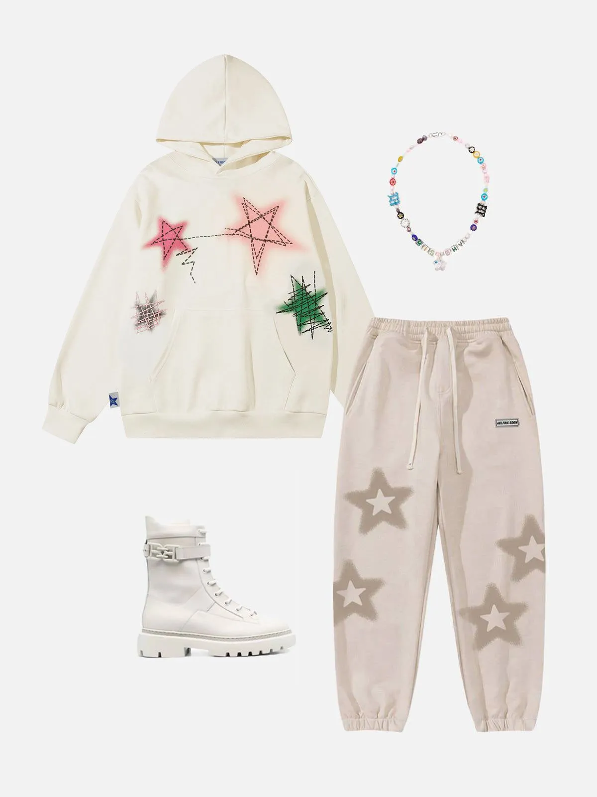 Aelfric Eden Graffiti Line Star Hoodie