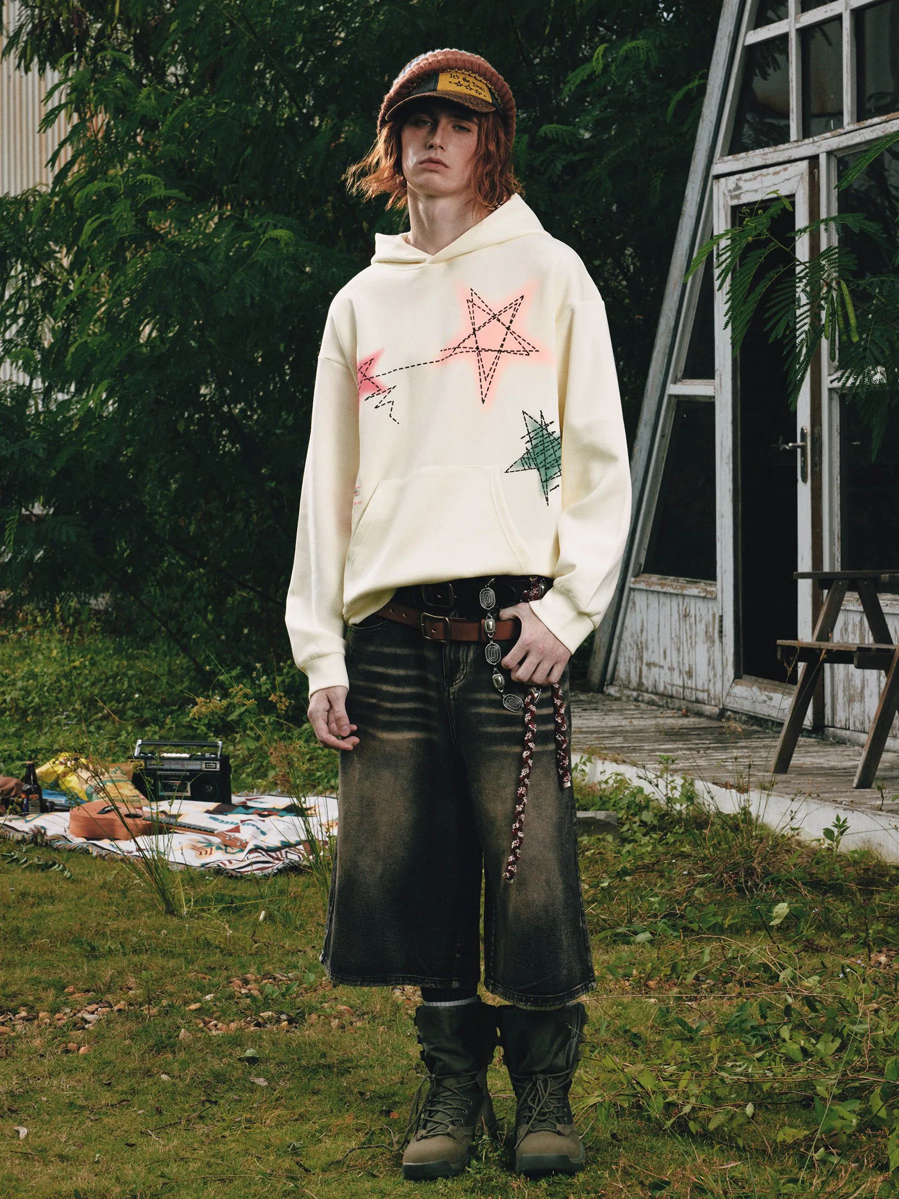 Aelfric Eden Graffiti Line Star Hoodie