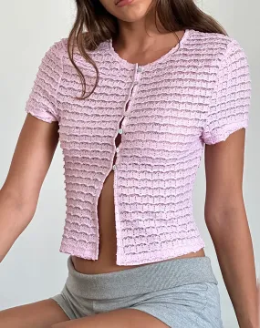 Anara Top in Crinkle Pink