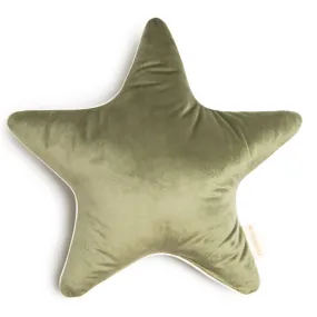 Aristote Star Cushion • Velvet Olive Green