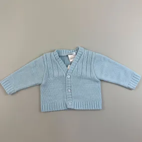 Baby Boys Knitted Design Cardigan - Sky