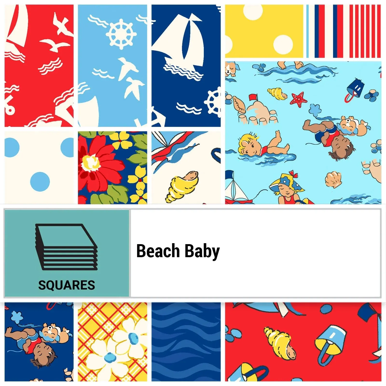 Beach Baby 1930s Charm Pack