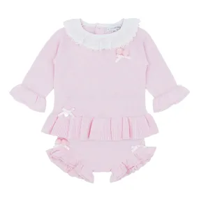 Blues Baby Girls Pink Estoni Collection Knitted Tunic & Leggings Set