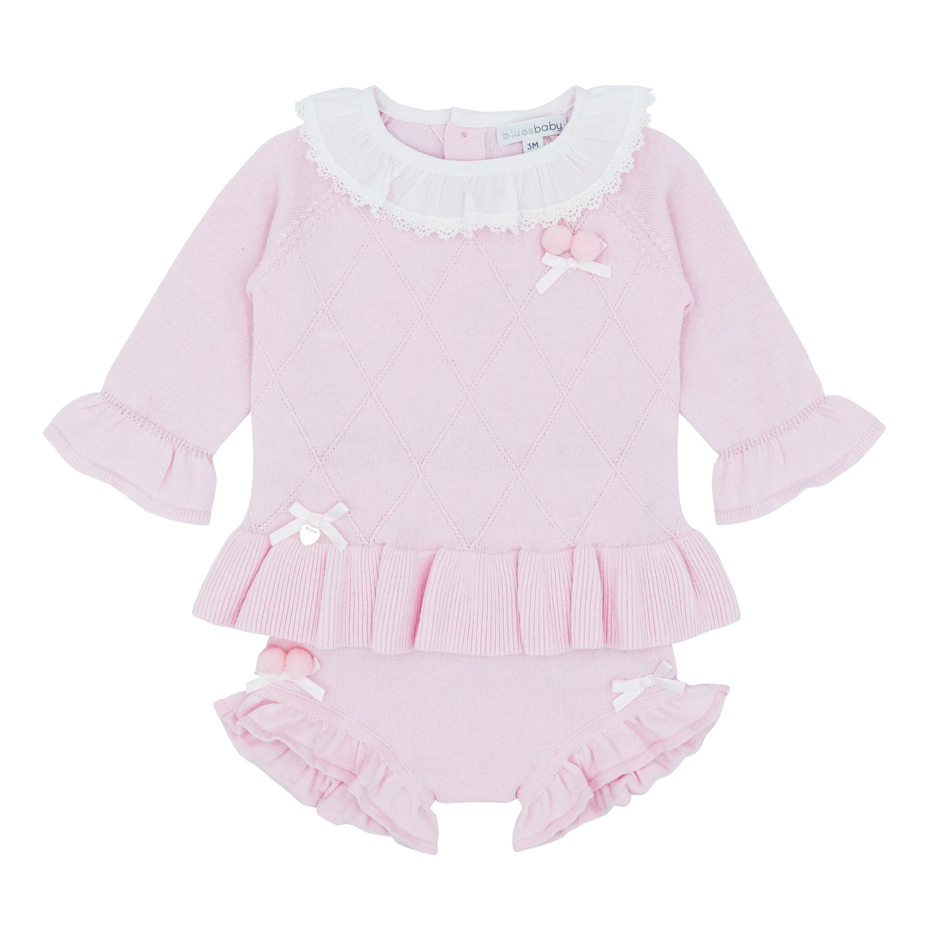 Blues Baby Girls Pink Estoni Collection Knitted Tunic & Leggings Set