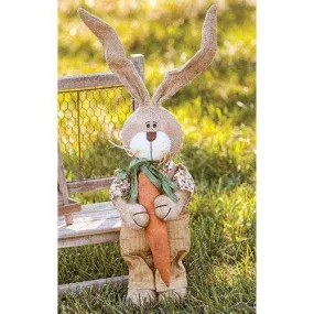 Burlap Overall Bunny