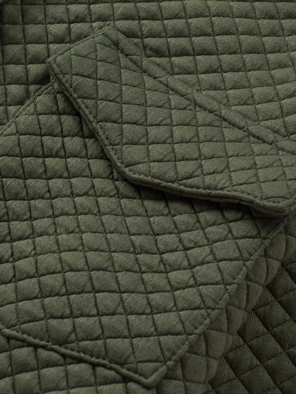 Button-Up Quilted Jacket for Women