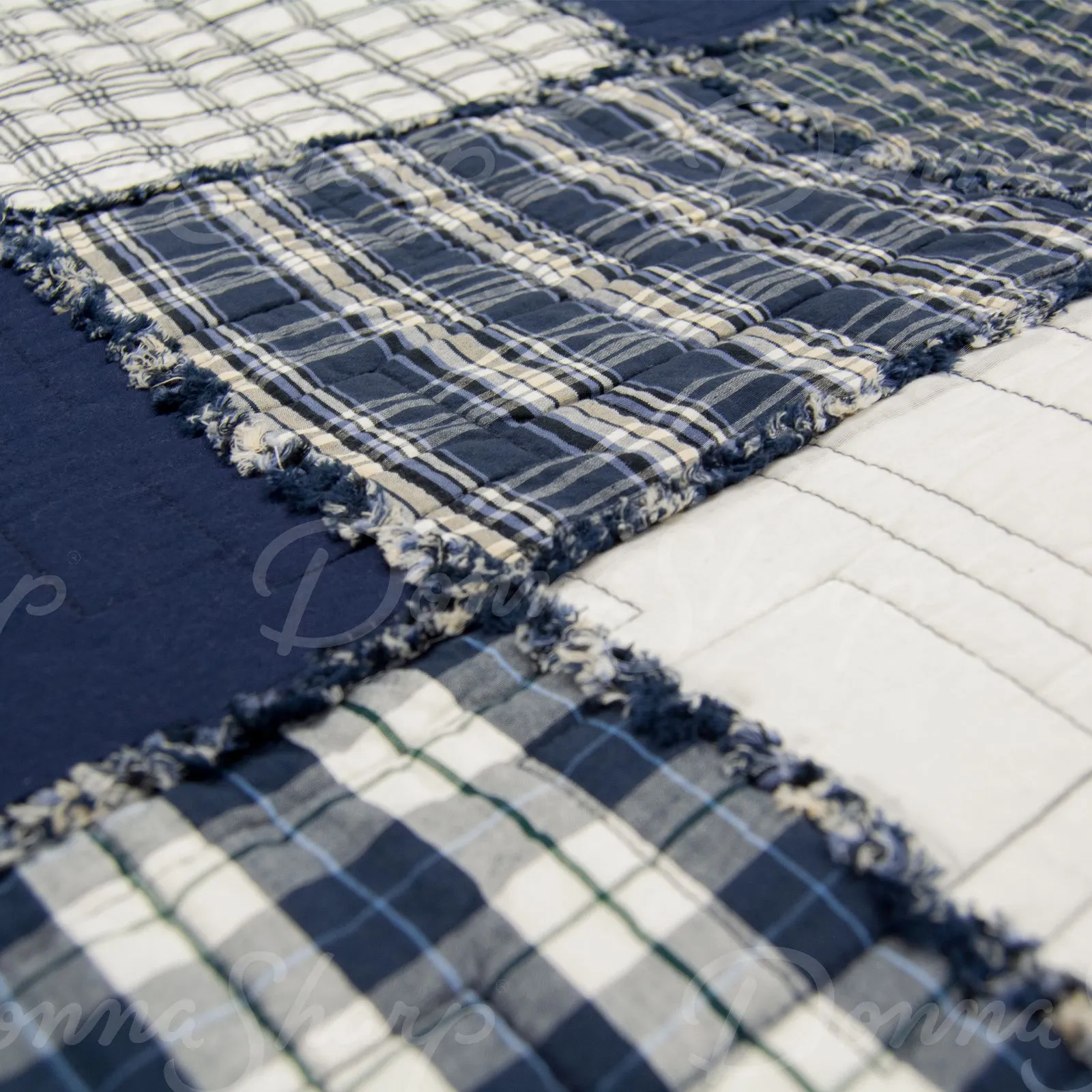 Checkerboard Indigo Quilted Collection