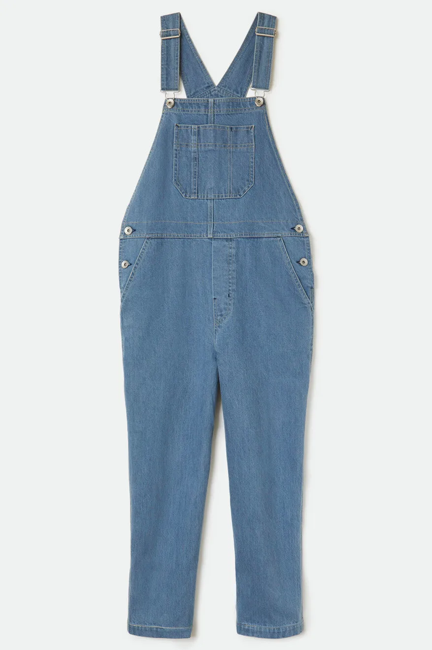 Christina Crop Overall - 70s Blue