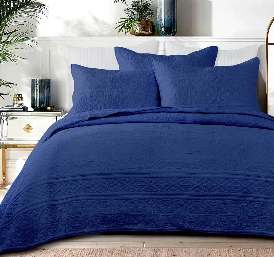 Classic Navy Coverlet Set Range