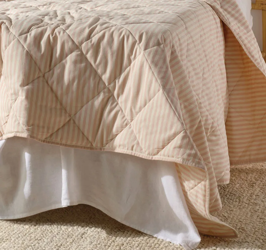 Classic Stripe Coverlet Rose