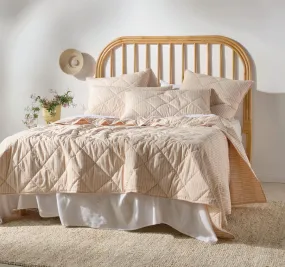 Classic Stripe Coverlet Rose