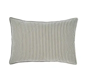 Classic Stripe Standard Pillow Sham Pair Charcoal