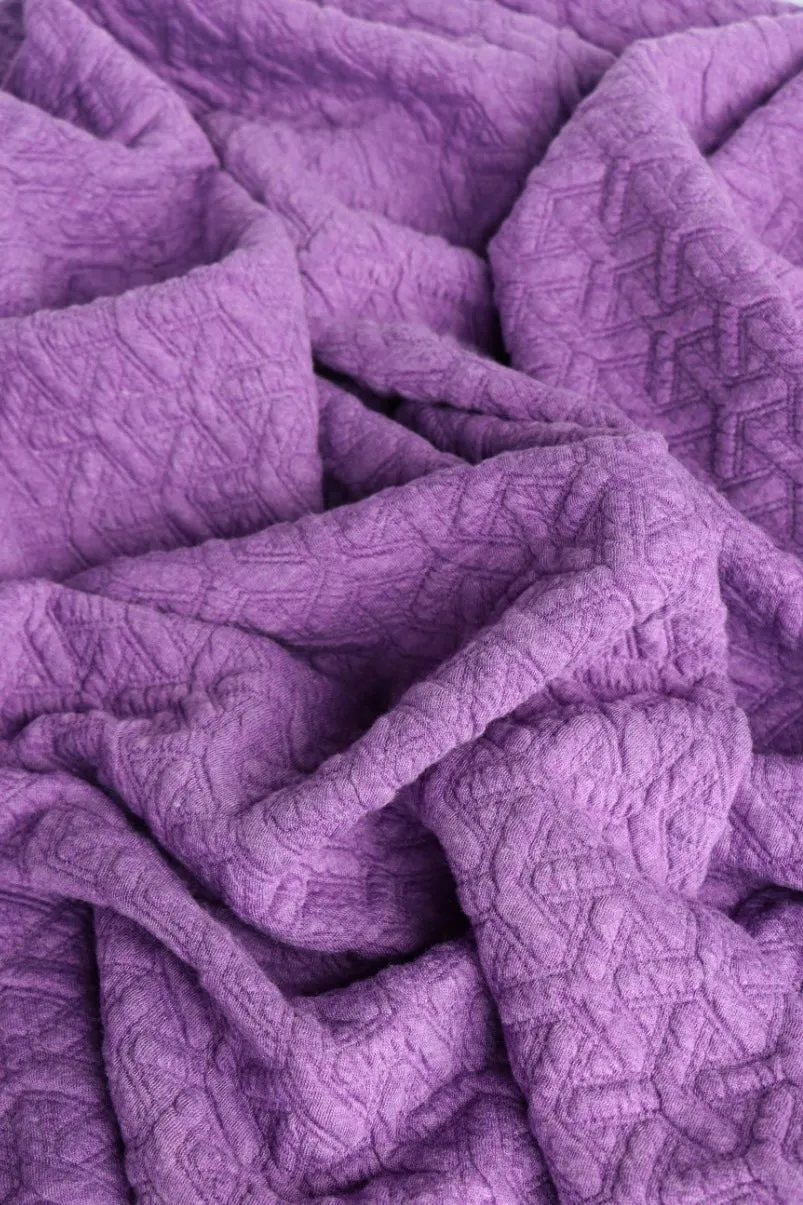 Clematis Interwoven Squares Quilted Knit | By The Half Yard