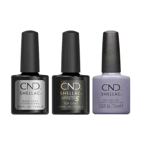 CND - Shellac Xpress5 Combo - Base, Top & Hazy Games (0.25 oz)