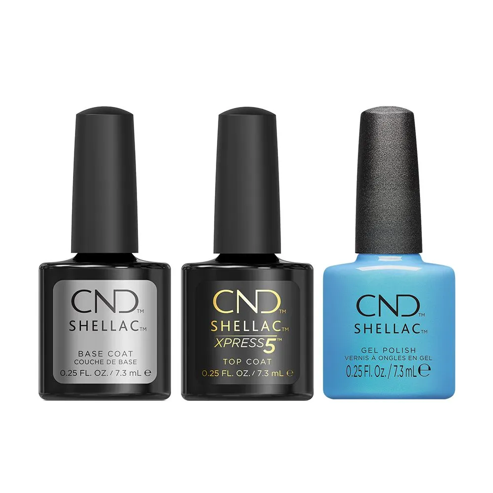 CND - Shellac Xpress5 Combo - Base, Top & Hippie-Ocracy (0.25 oz)