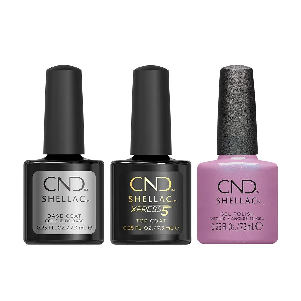 CND - Shellac Xpress5 Combo - Base, Top & Ro-Mani-Cize (0.25 oz)