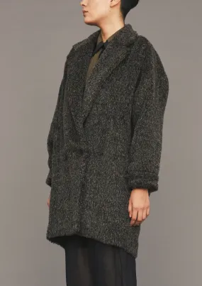 COAT - ALPACA SHAGGY brown/black