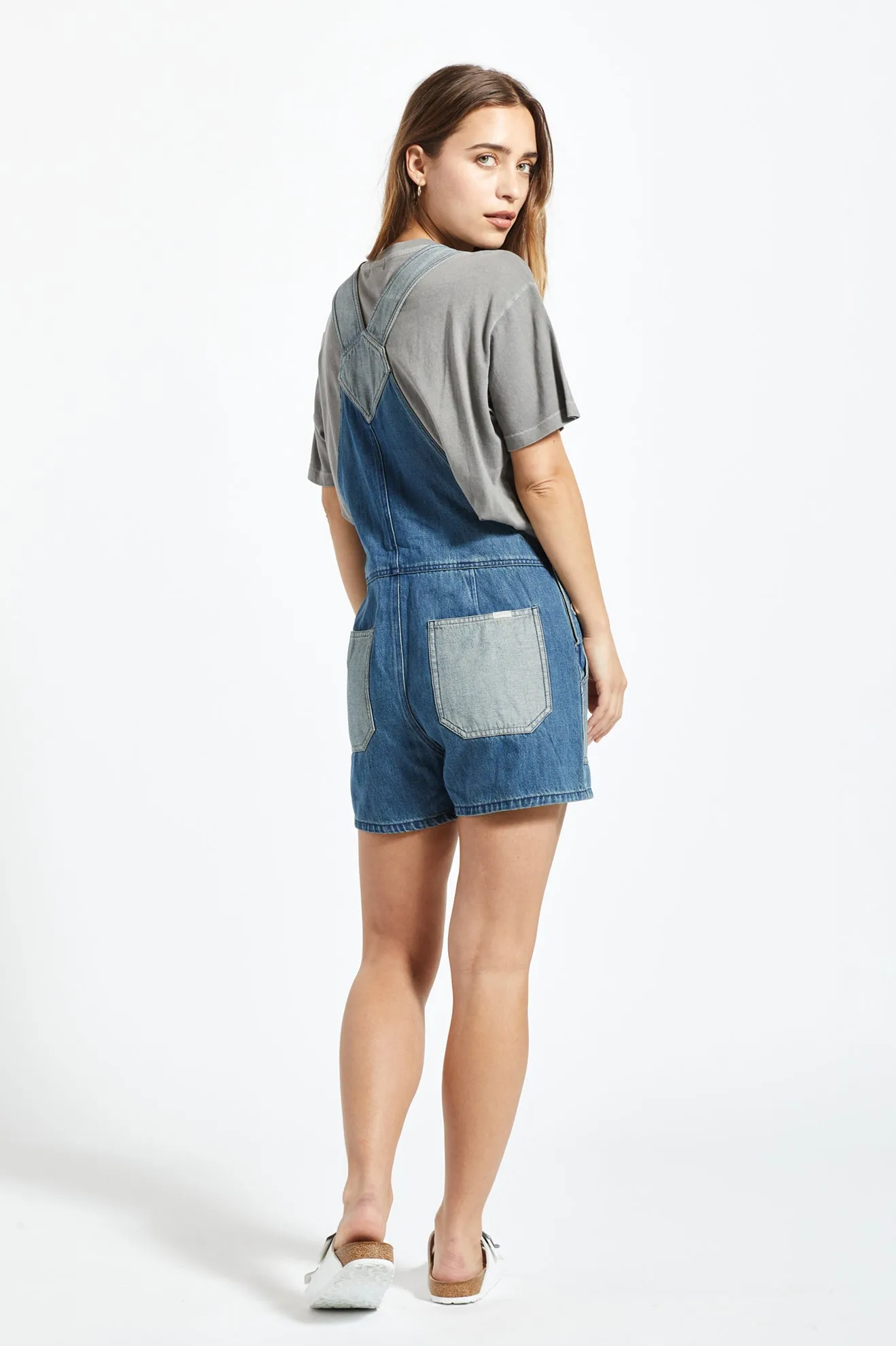 Costa Short Overall - Two Tone Indigo