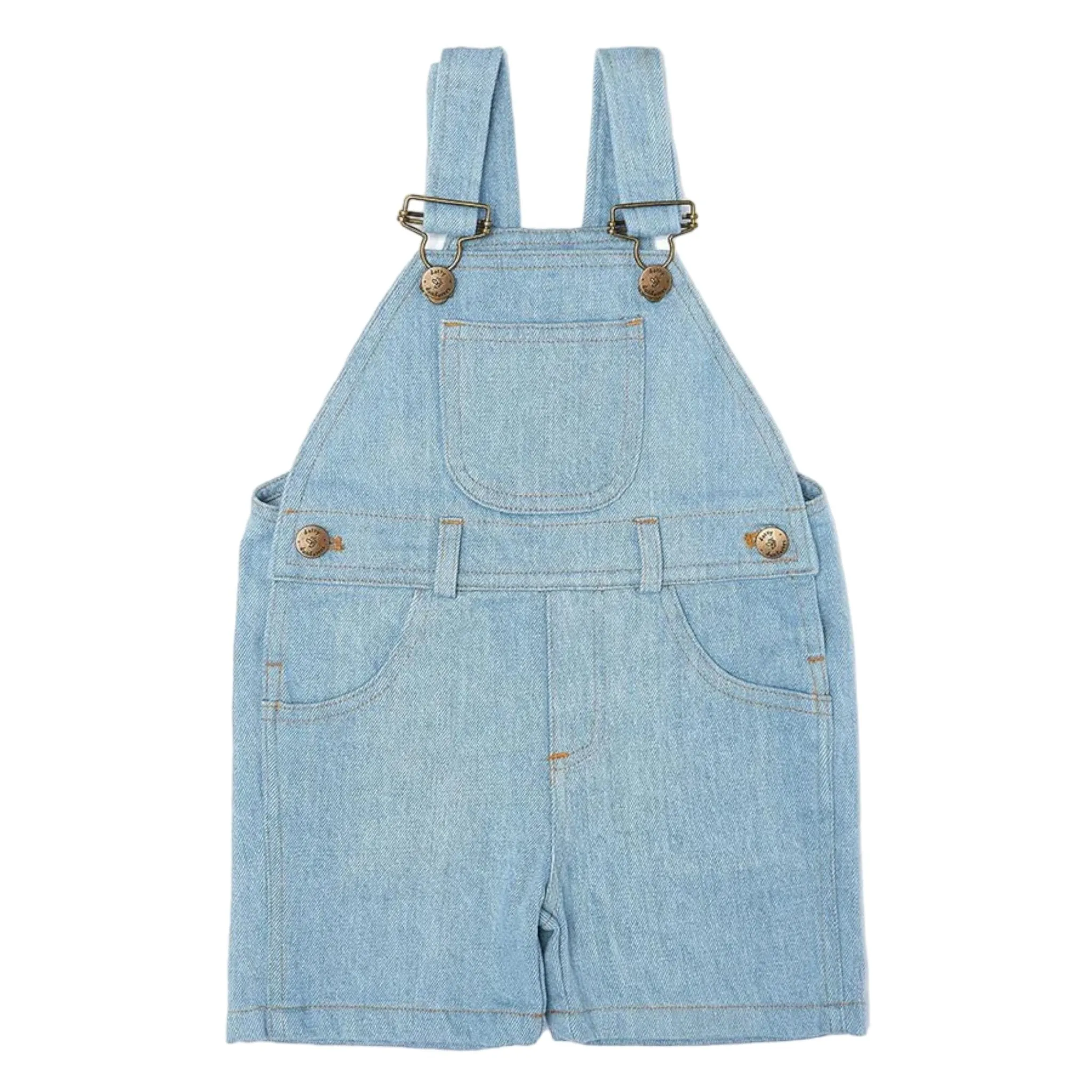 Dotty Dungarees Pale Denim Overall Shorts