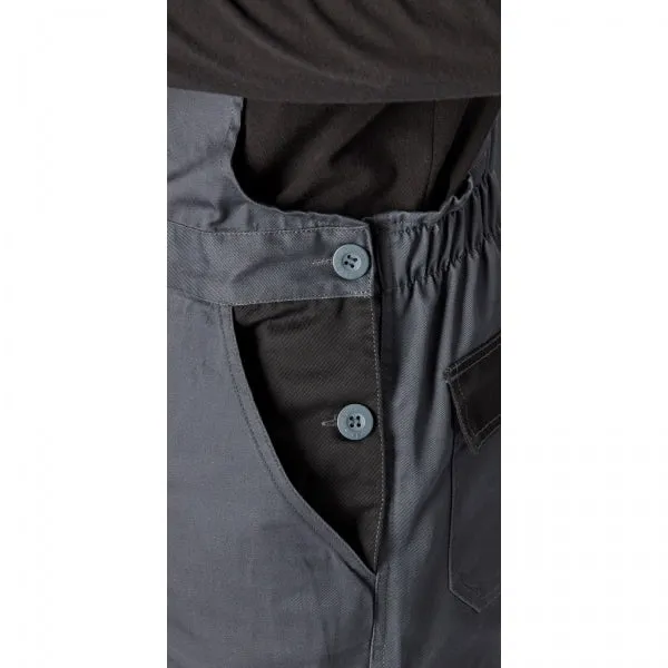 EVERYDAY Mens Bib & Brace Overall Grey/Black