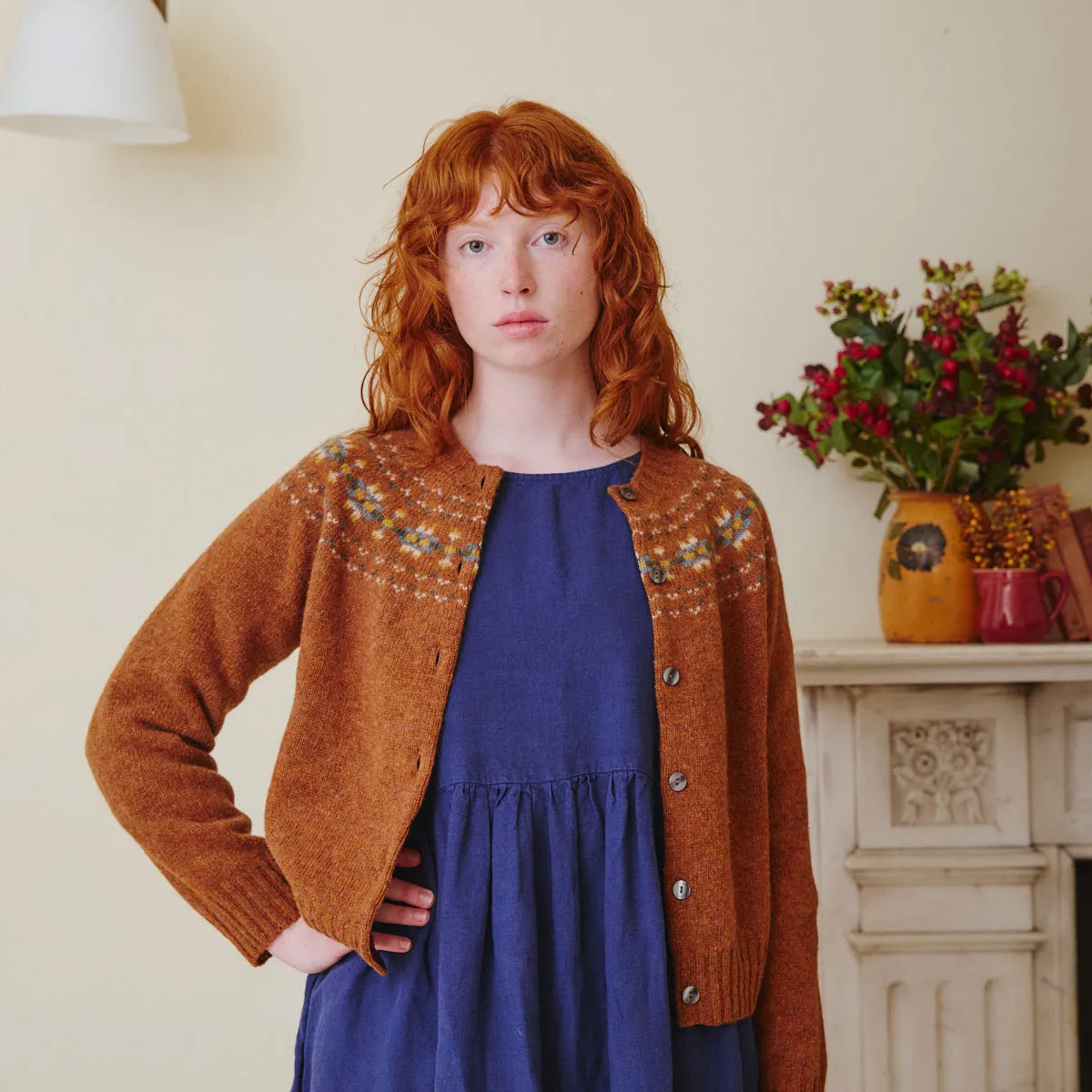 Fair Isle Cardigan - Sienna