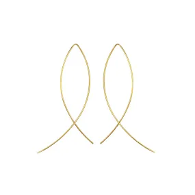 FISH HOOPS EARRINGS IN YELLOW GOLD