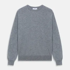 Flannel Grey Crew Neck Cashmere Jumper