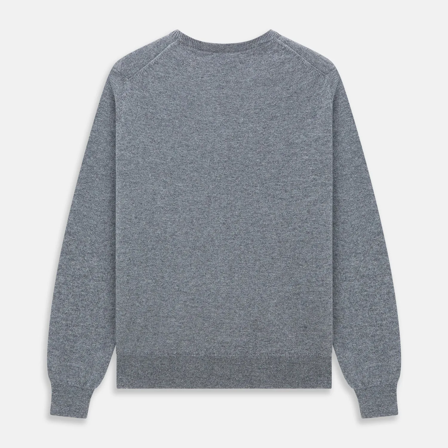 Flannel Grey Crew Neck Cashmere Jumper