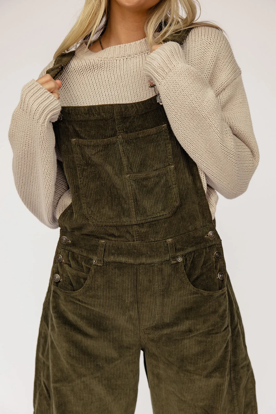 Free People Good Luck Cord Overall