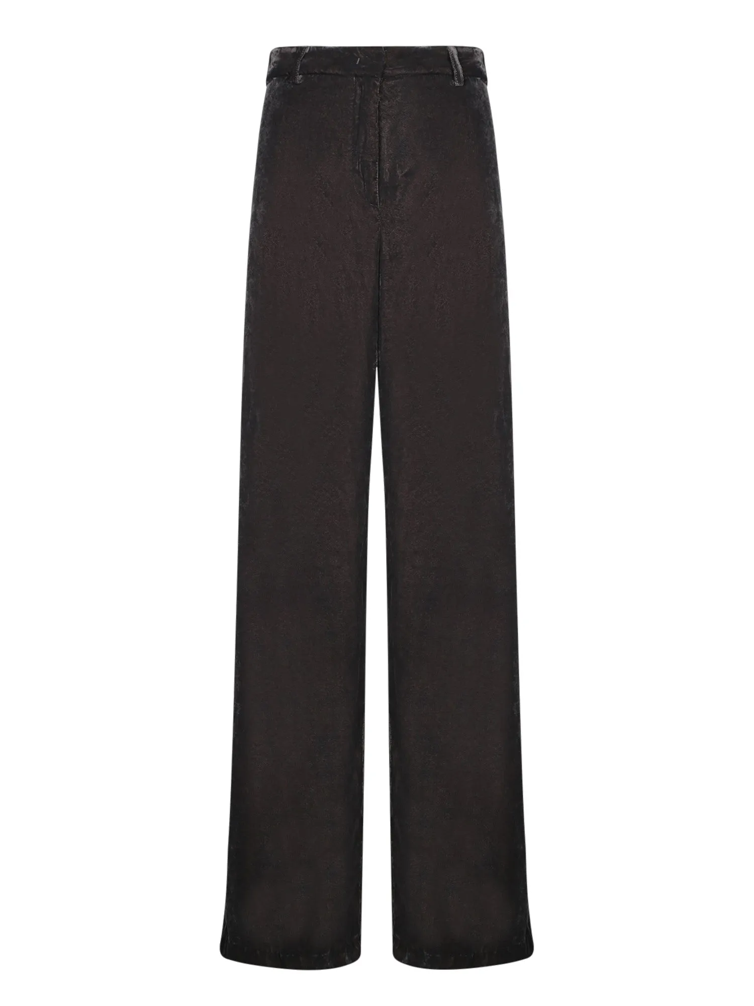 Gray Velvet Palazzo Pants