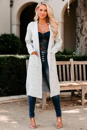 Hard To Handle Hooded Cardigan (Heather Grey)