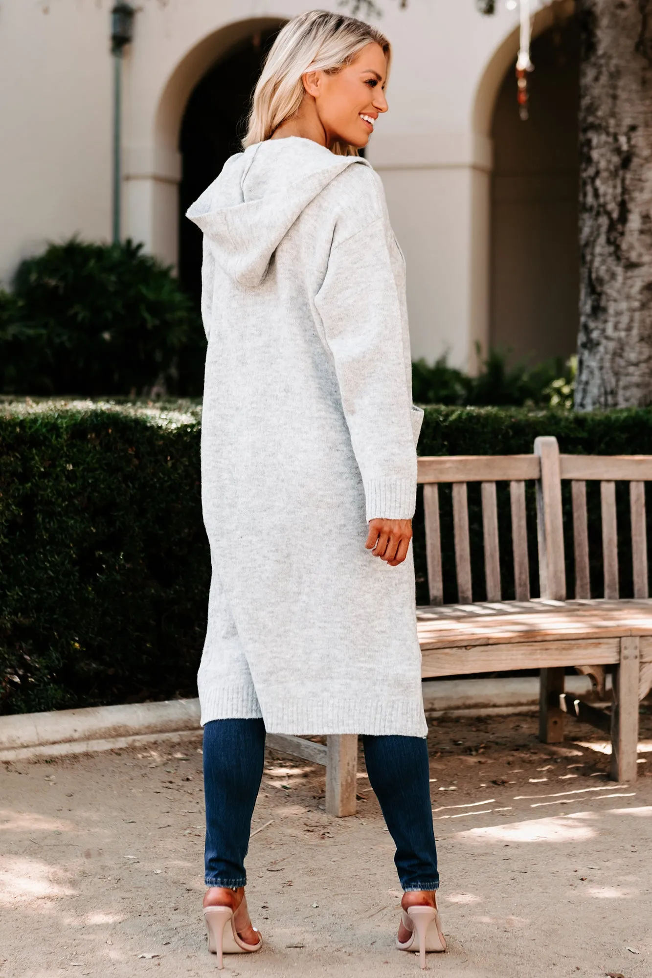 Hard To Handle Hooded Cardigan (Heather Grey)