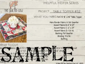 Helpful Heifer Table Topper #32