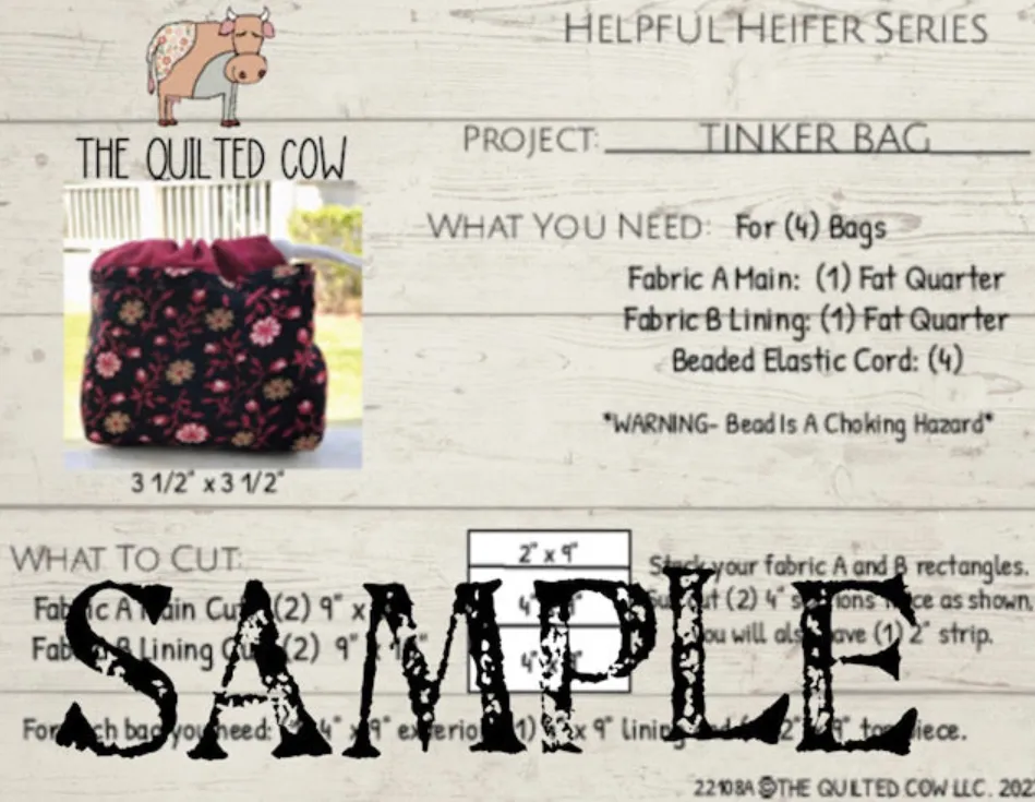 Helpful Heifer Tinker Bag