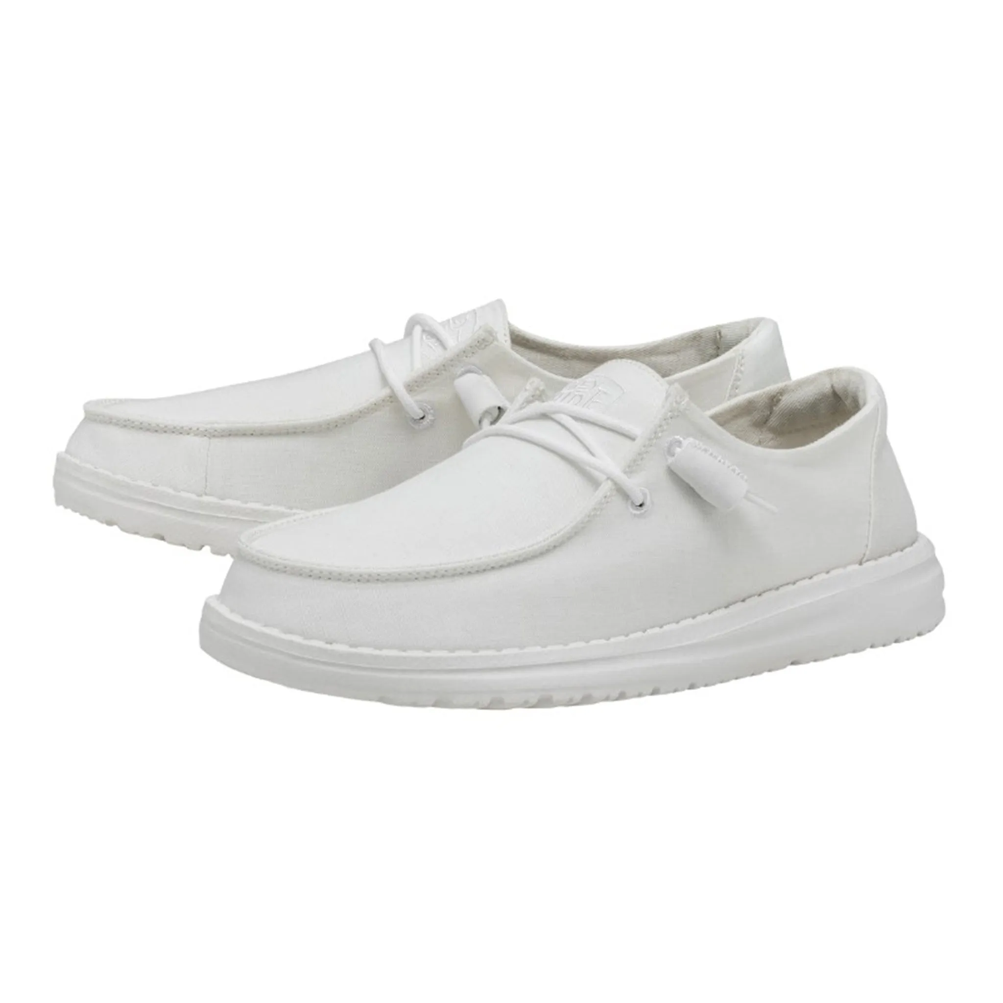 Hey Dude Women's Wendy Slub Canvas White Shoes