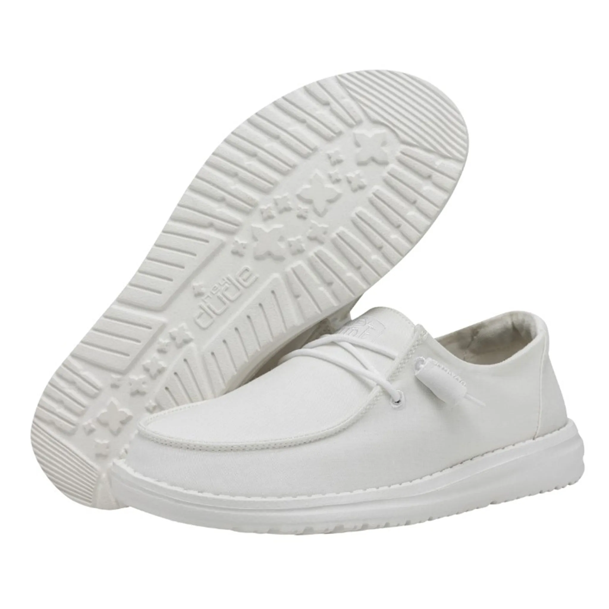 Hey Dude Women's Wendy Slub Canvas White Shoes