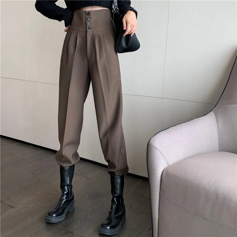 High Waist Harem Casual Overalls Trousers