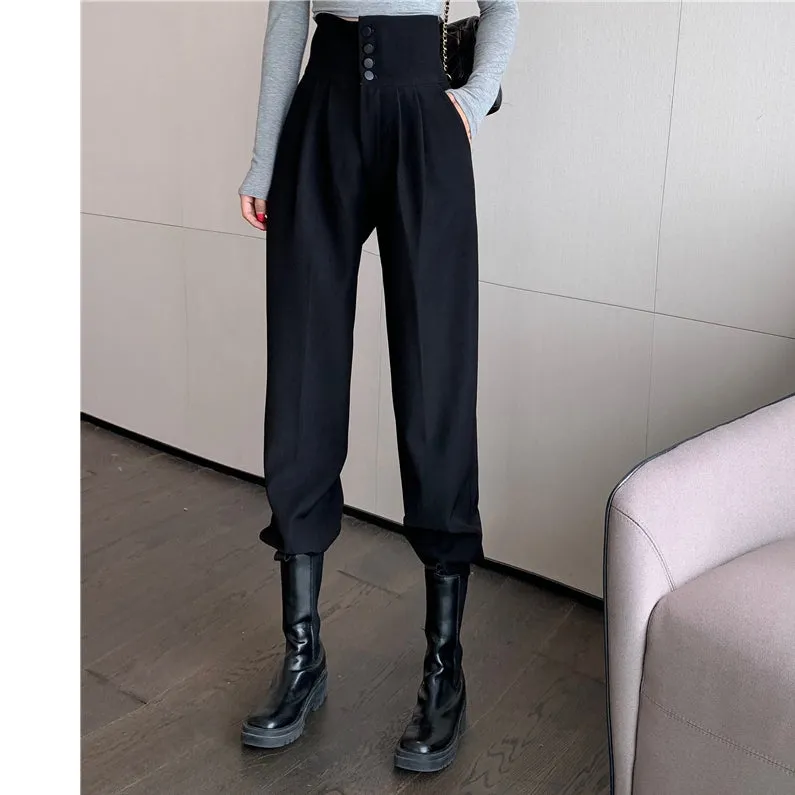 High Waist Harem Casual Overalls Trousers